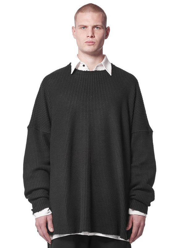 ARRON KNIT PULLOVER -  BLACK