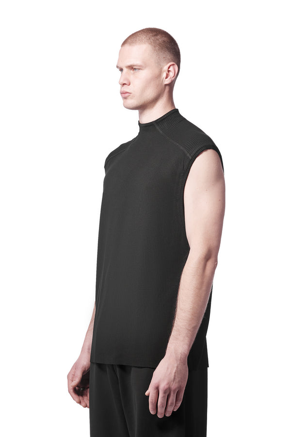 ADAM SLEEVELESS TOP -  BLACK