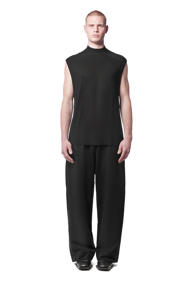 ADAM SLEEVELESS TOP -  BLACK