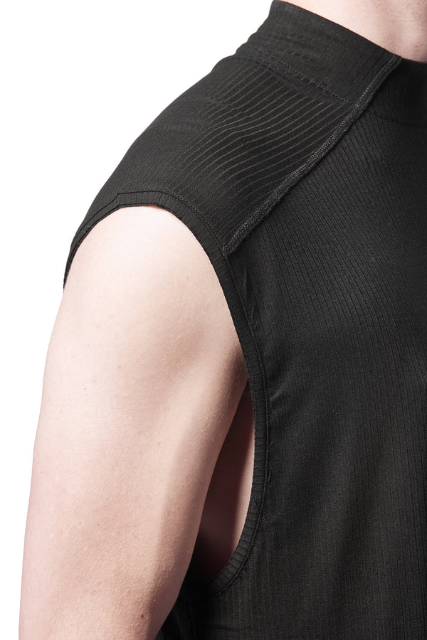ADAM SLEEVELESS TOP -  BLACK
