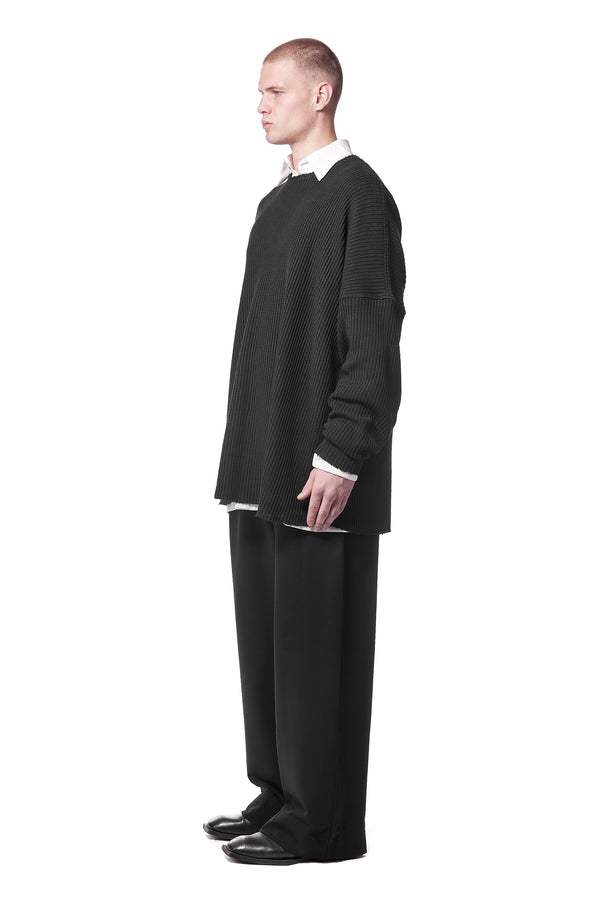 ARRON KNIT PULLOVER -  BLACK