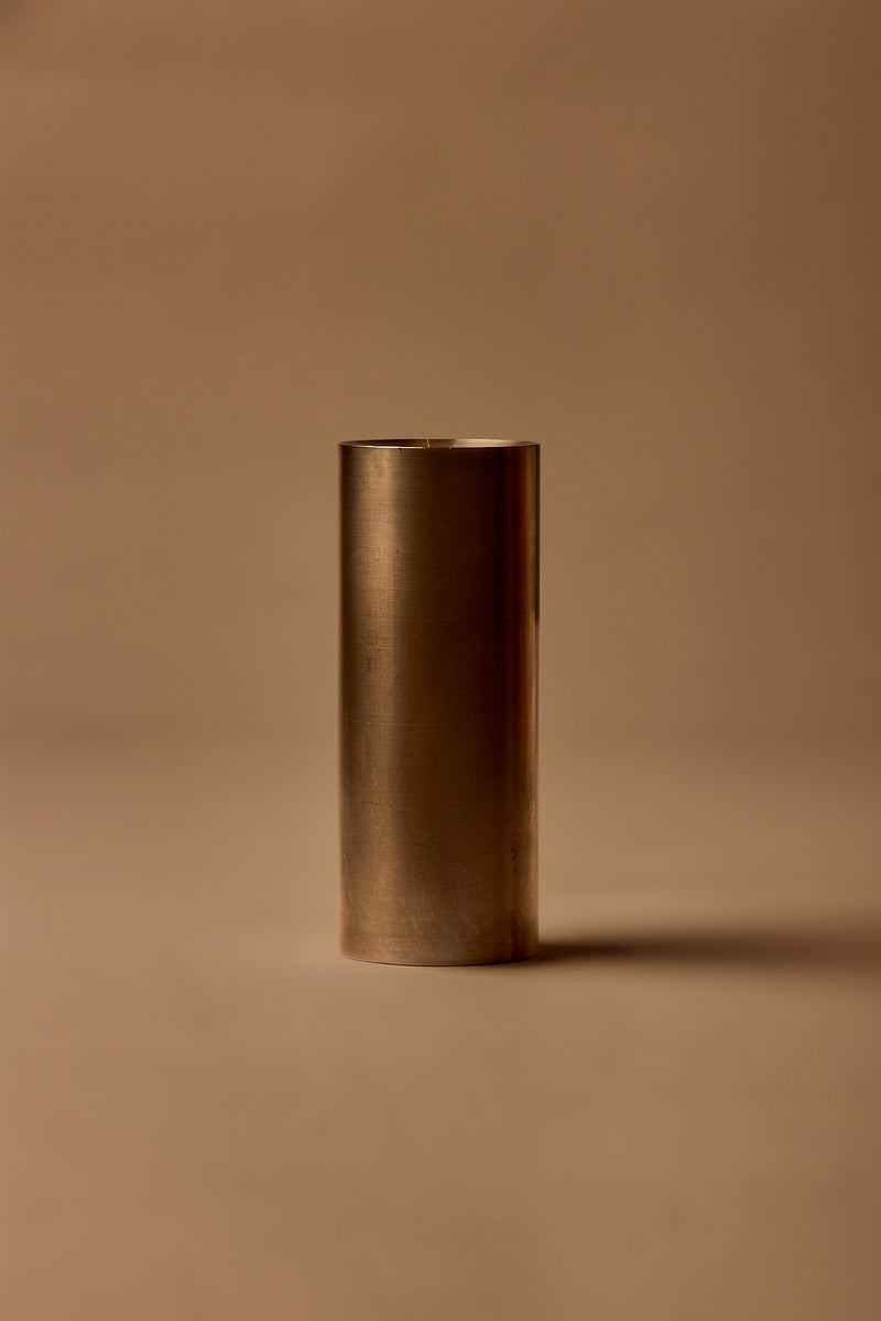 UY Studio CORE Tube made of stainless steel, minimalist Ikebana flower vase and candle holder for modern interior design Berlin Germany
