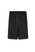 These super fashionable pants are wide boxershorts with a loose, oversized and draped fit. They have invisible side seam pockets and a covered elastic waistband wit a lenght of 5 cm. These shorts are the perfect fit for hot summer days.
